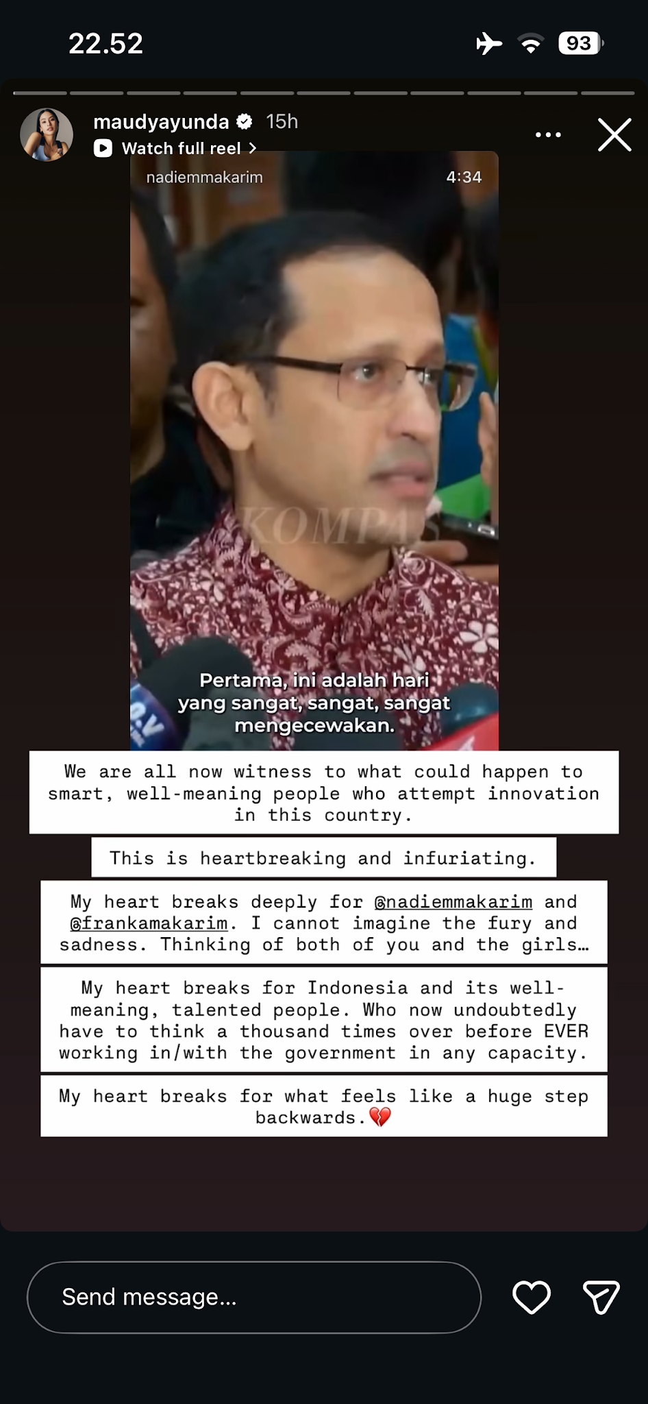 Maudy Ayunda Sakit Hati Lihat Tuntutan 18 Tahun Penjara Nadiem Makarim | Dr. Borat