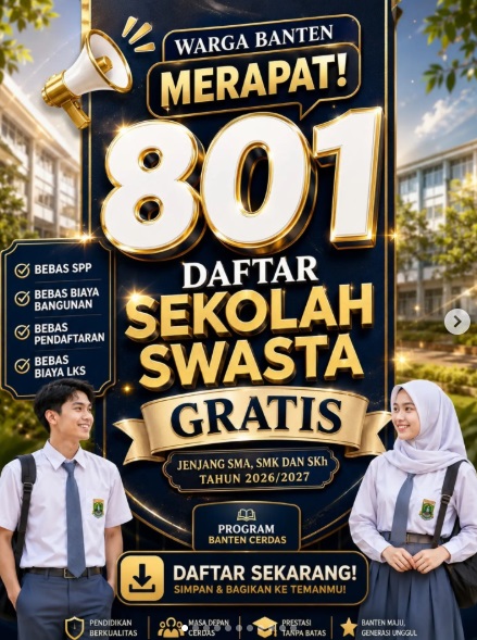 Daftar 801 SMA/SMK Swasta Gratis di Banten 2026, Bebas SPP dan Uang Gedung! | Dr. Borat